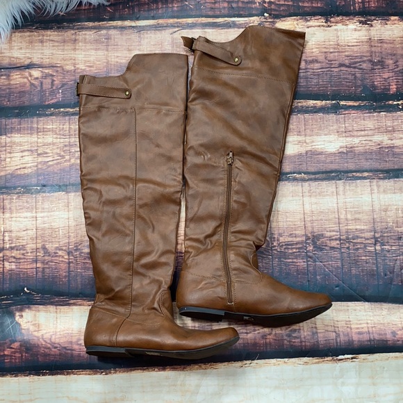 Charlotte Russe Tall Knee a high Boots Brown - Picture 6 of 7